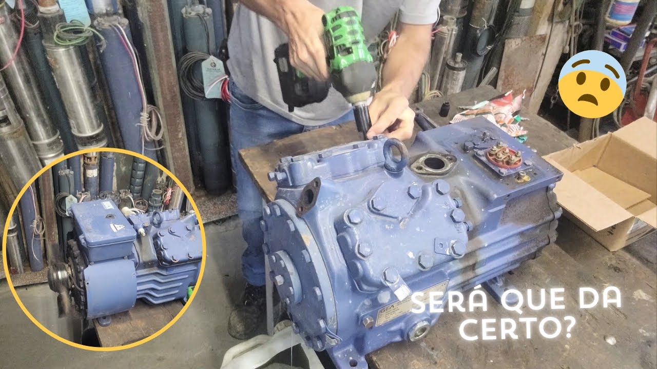 compressor BOCK semi-hermético! como desmontar um COMPRESSOR de refrigeração SEM QUEBRAR TUDO.