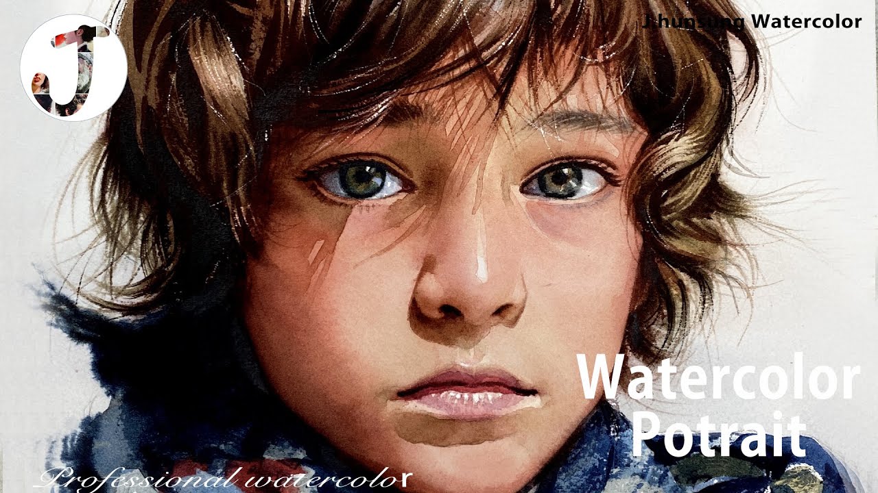Watercolor portrait painting │ 인물수채화 초상화 수채화 │