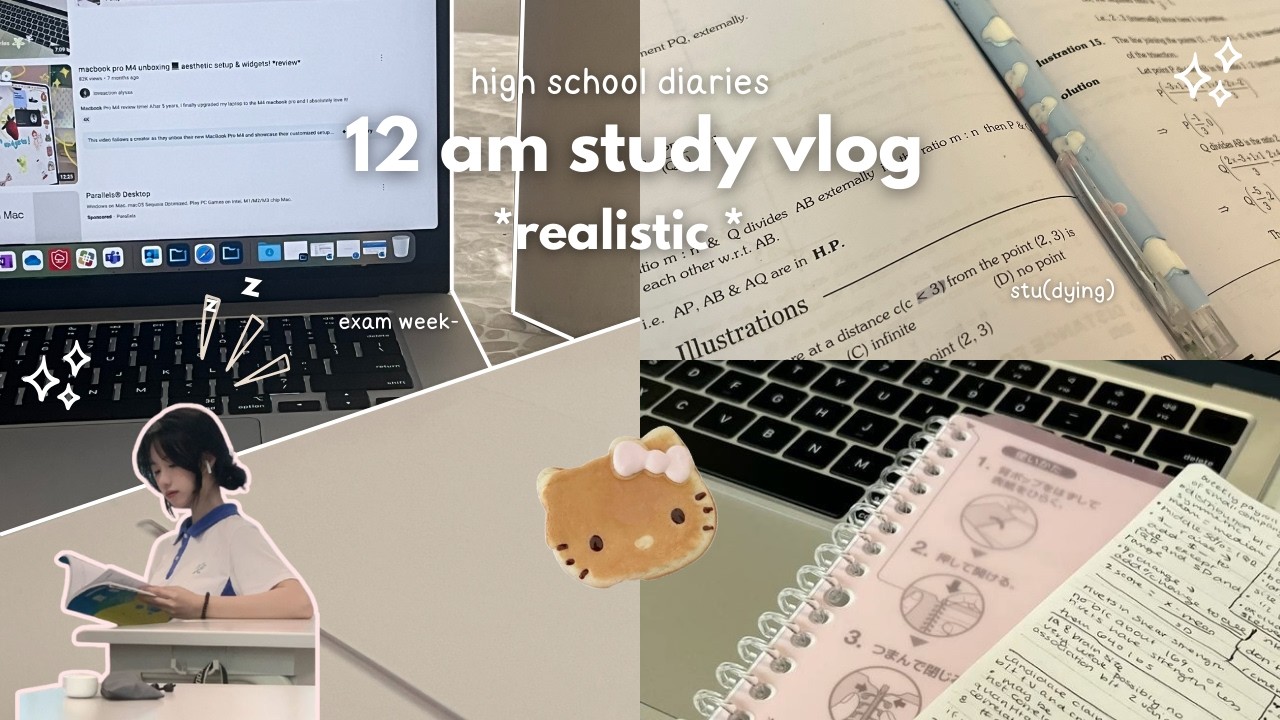 school vlog 🪽: a *REALISTIC*  study week before the new year