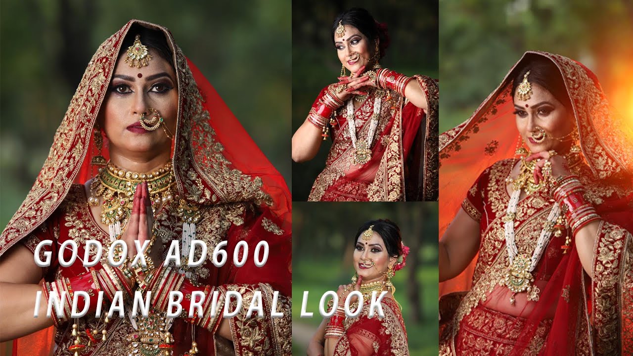 Indian Bridal Portrait Shoot with Godox AD600 and Godox 685 ,camera uses canon 6D mark 2 BTS.