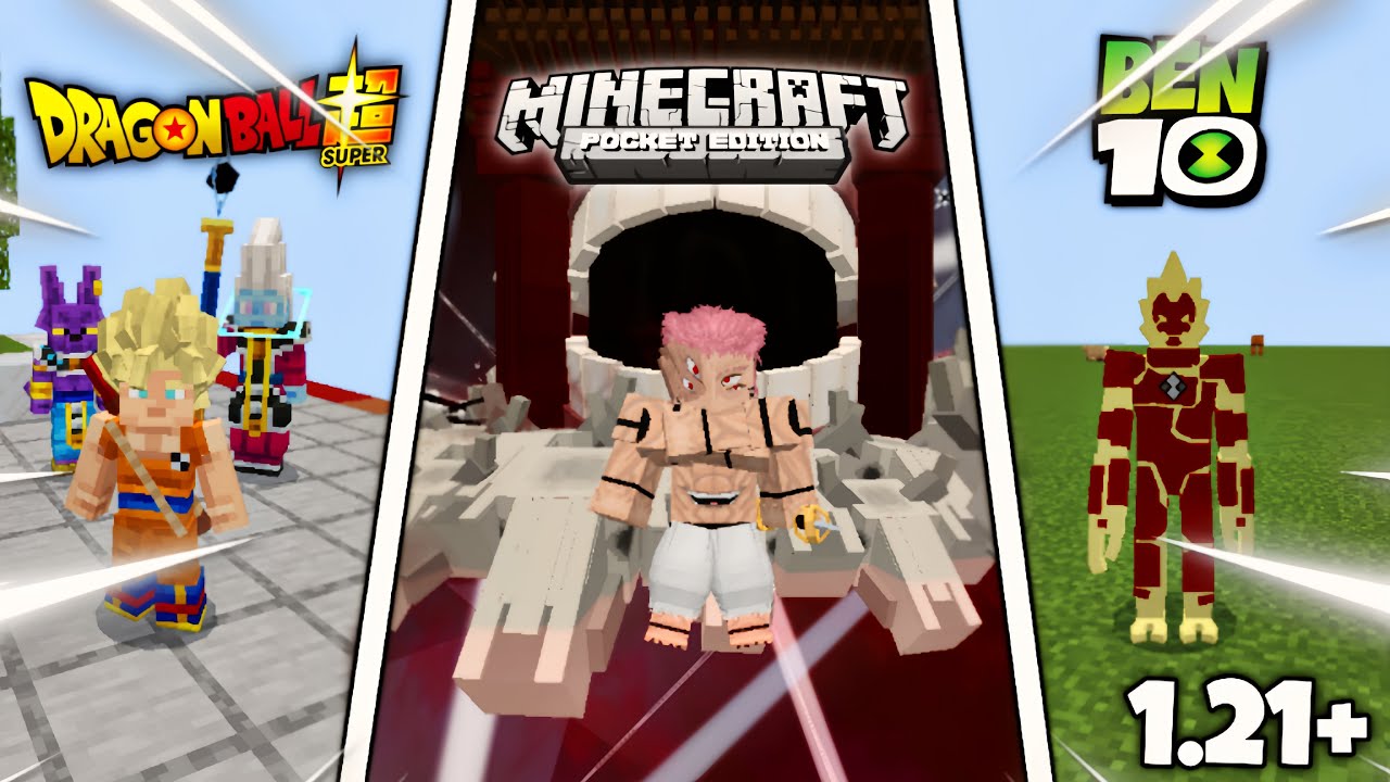TOP 3 BEST ANIME MOD FOR MCPE 1.21.111