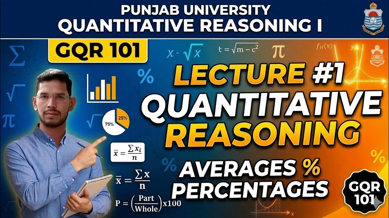 Quanitative Reasoning skill LECTURE #1 || GQR 101 || Quantitative Reasoning Syllabus course outline