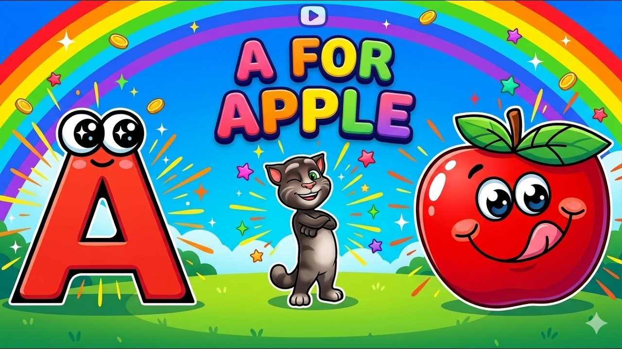 A for Apple | ABC Song for Kids | Learn Alphabets A to Z 🍎 #aforapplebforball #nurseryrhymes