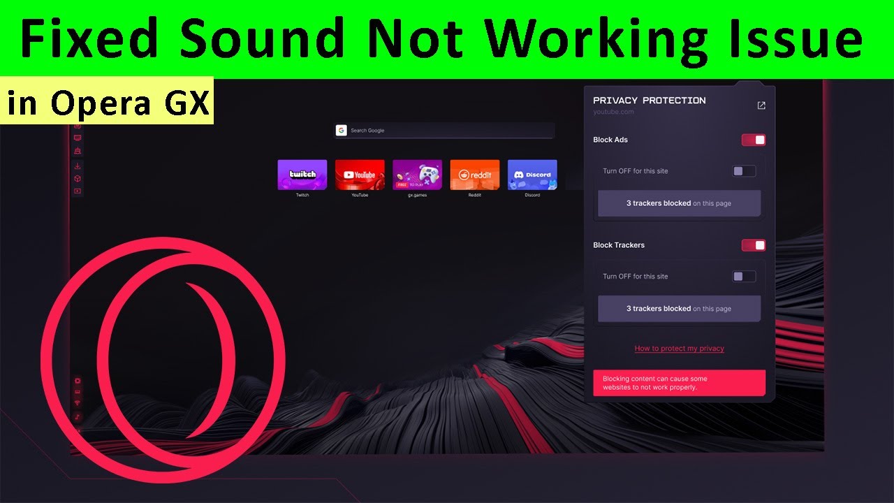 How to Fix Sound is Not Working in Opera GX Browser?
