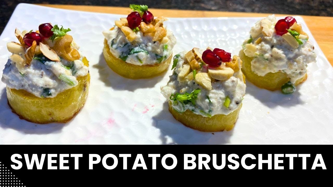 Sweet potato bruschetta || Mexican recipe || Shakarkandi snack recipe || fasting/vrat recipe ||