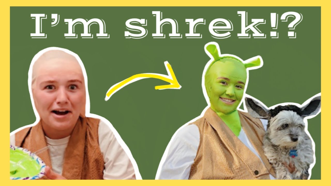 turning myself into Shrek! || making a Shrek costume!