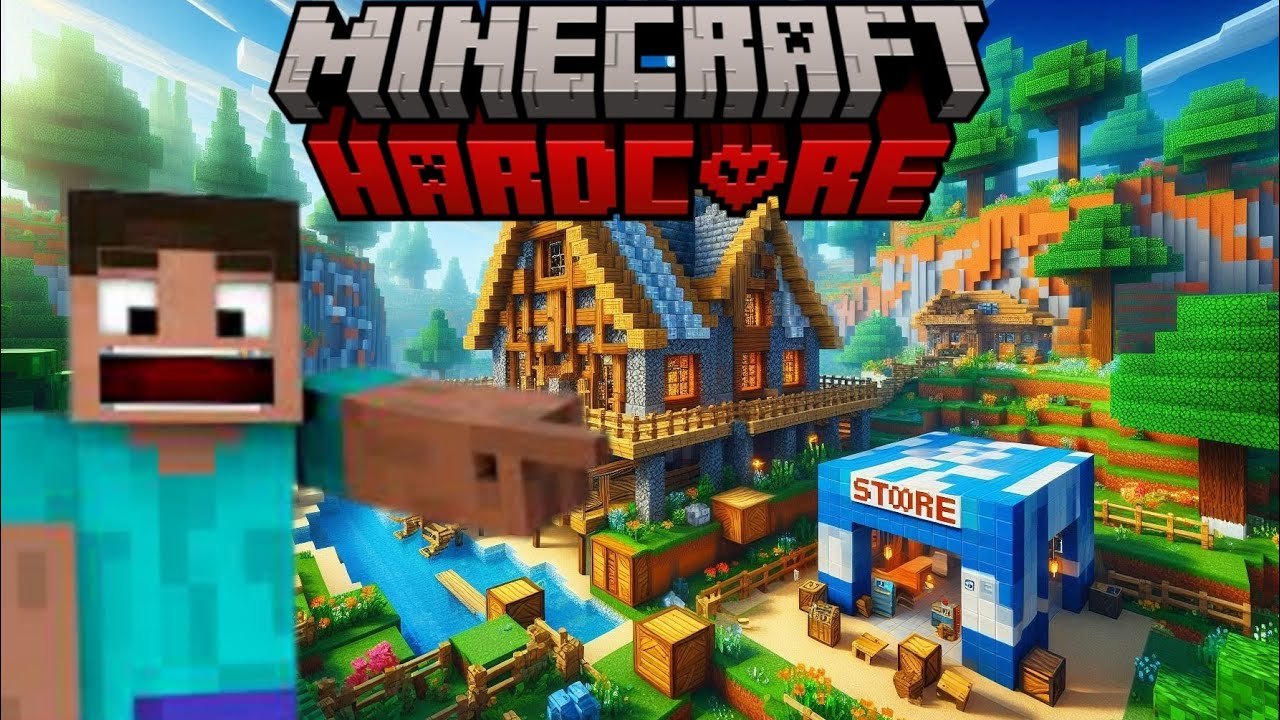 I start in Herdcore series in 10/100  days | Minecraft in ep 1 | POLE_PLAYS