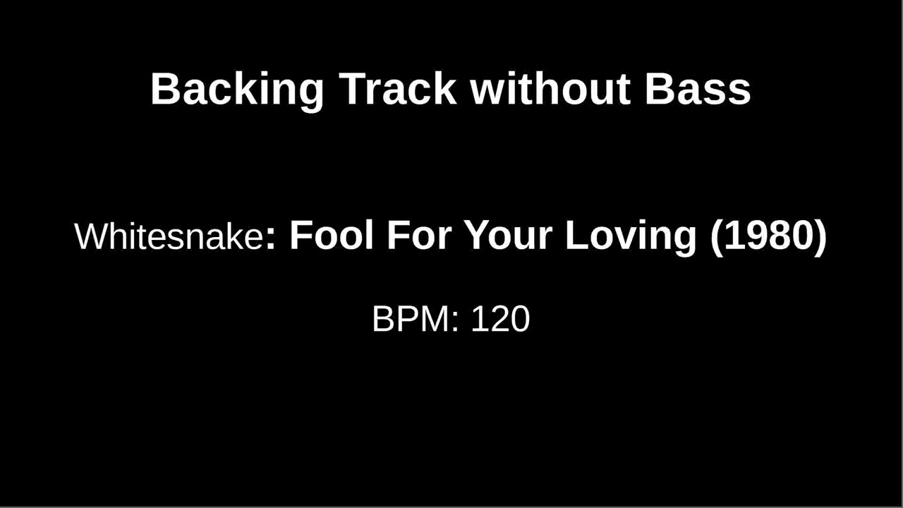 Whitesnake: Fool for Your Loving (Backing Track for Bass Players)