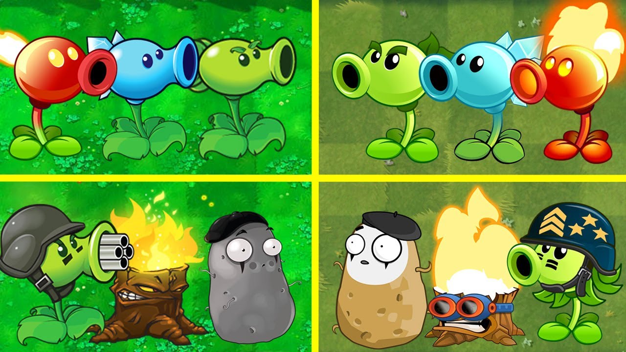 Random Team 3 Plants PVZ 1 vs PVZ 2 - Who Will Win? - Team Plant vs Team Plant