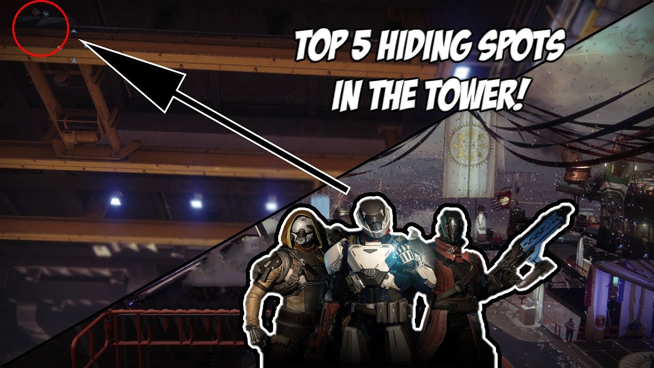 TOP 5 DESTINY 2 TOWER HIDE AND SEEK SPOTS!