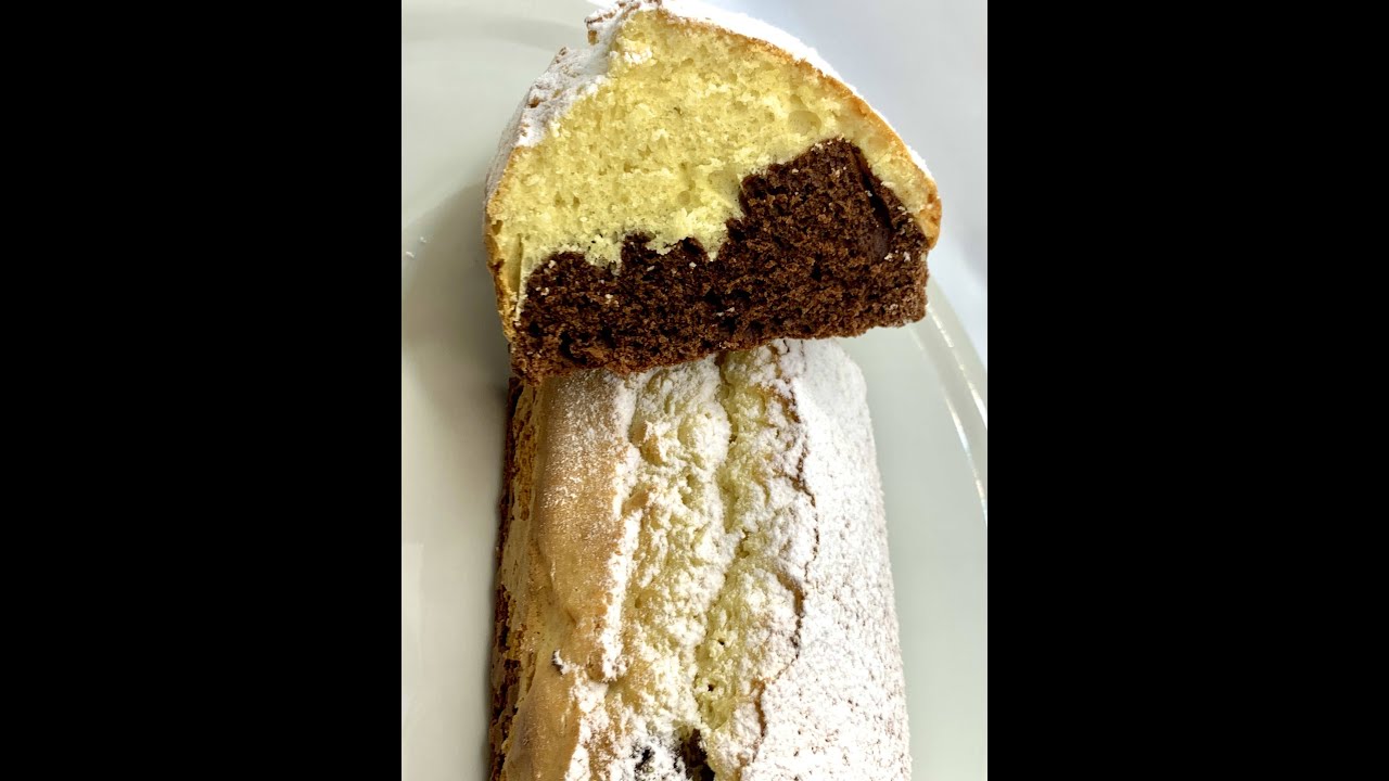 RICETTA PLUMCAKE BICOLORE FACILE E VELOCE-Dolce delizioso e soffice ottimo per colazione o merenda!