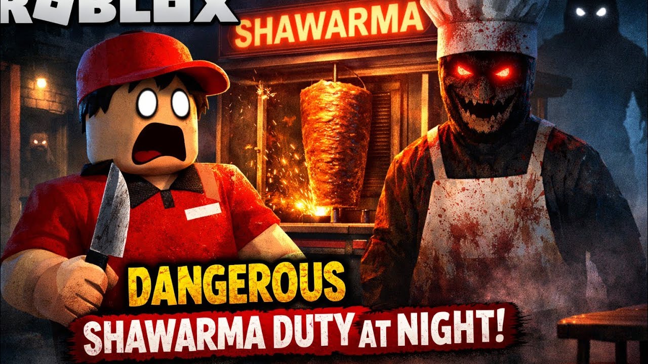 I STARTED AS A SHAWARMA WORKER IN NIGHT SHIFT ITS TOO DANGEROUS 😵🍀Roblox