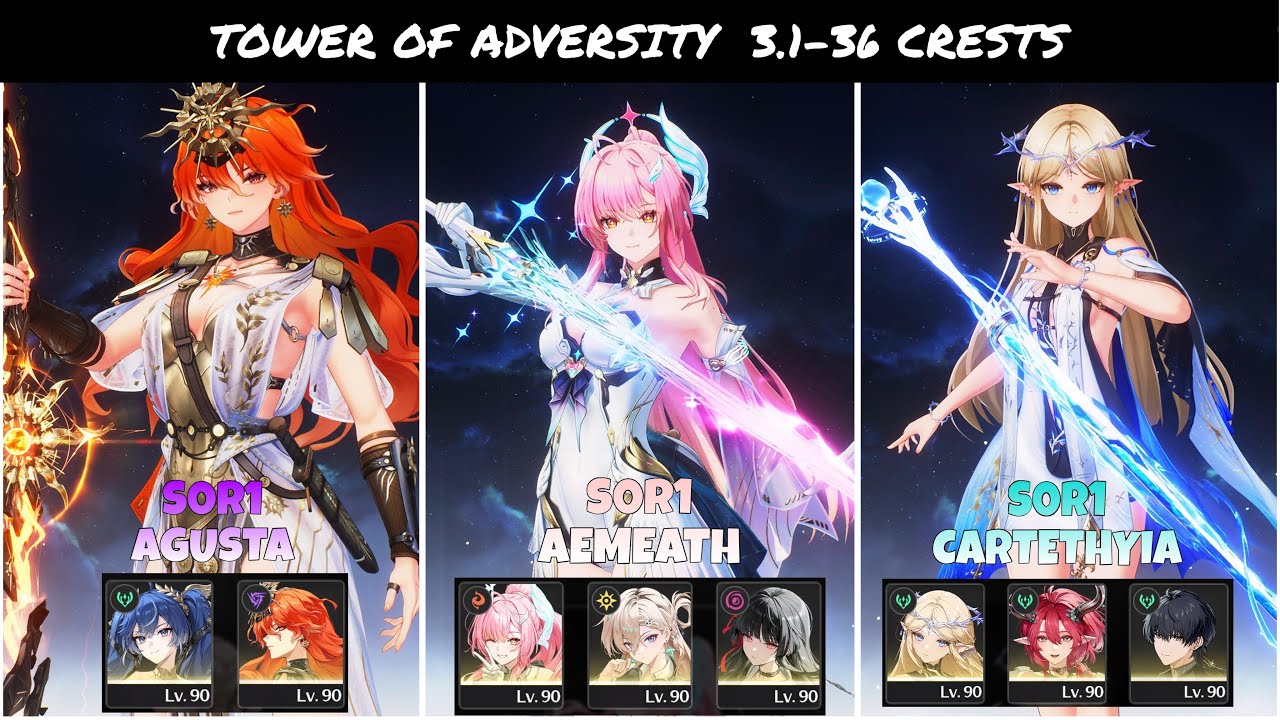 Augusta, Aemeath, Cartethyia & more | 36 Crest Tower of Adversity | WuWa | Console