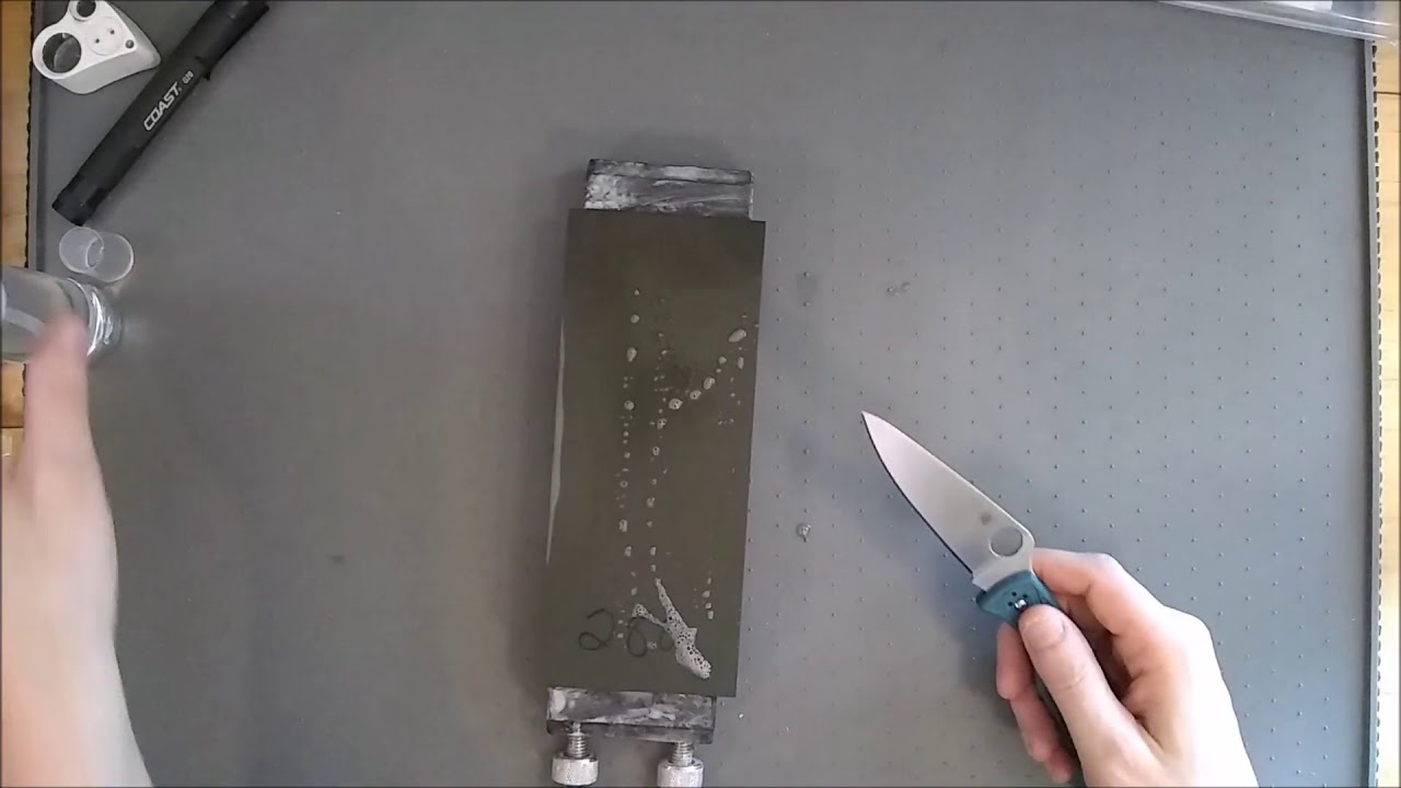 Sharpening Spyderco Endura 4 K390 On Venev Diamond Stones Stropped On Balsa Loaded With Diamond
