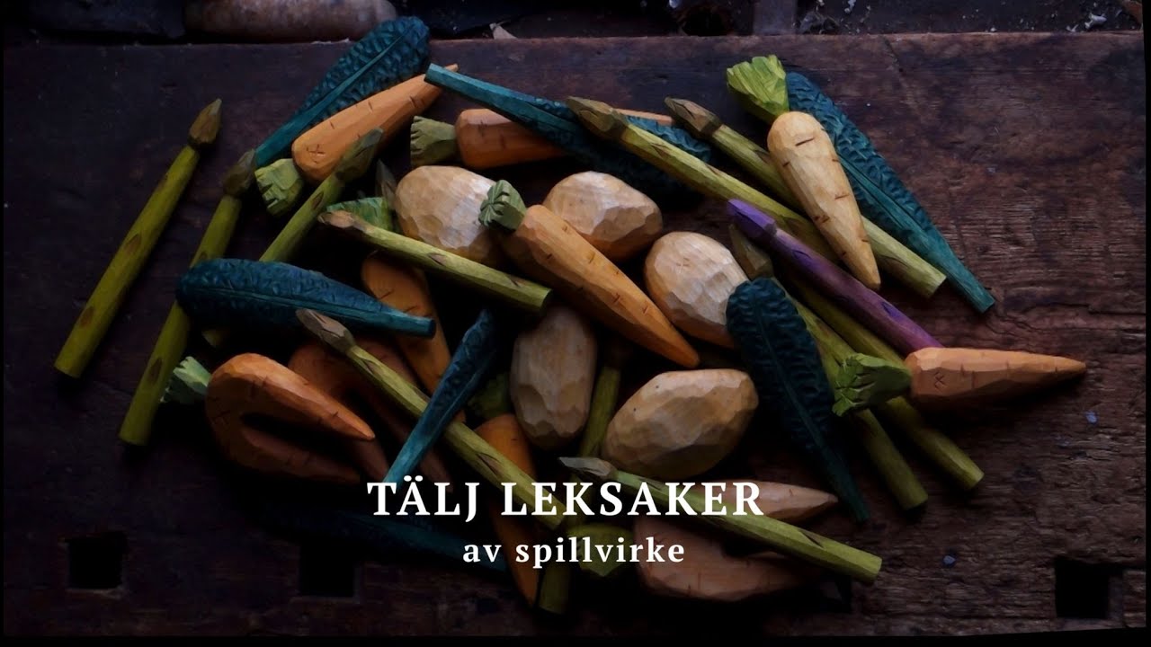 Tälj leksaker av spillvirke | Grönsaker, frukter och ljus | Träleksaker | Slöjd och DIY | OLORS