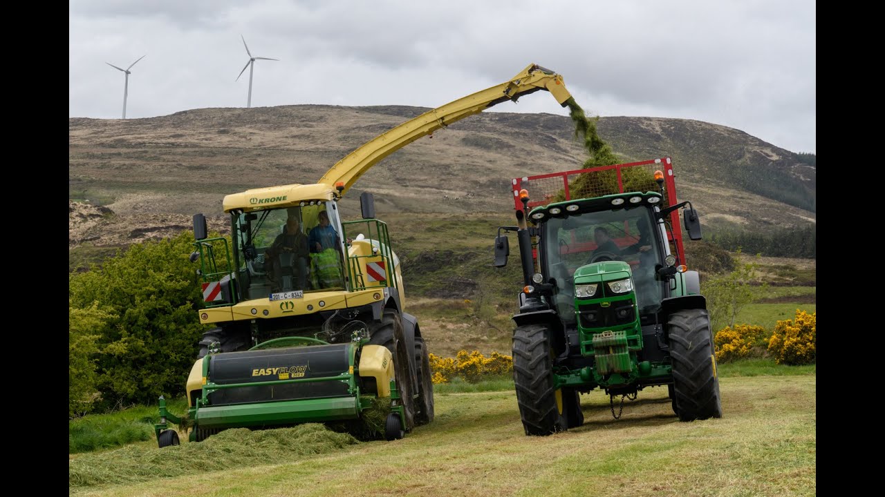 Duggans Agri Contractors - Krone Big X 630 & Komatsu WA320 - 1st Cut Silage May 2021.