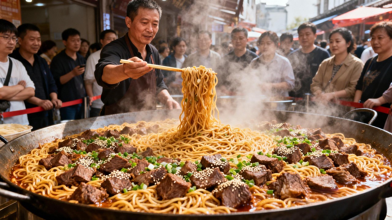 浙江桐乡特色牛肉面，盘子当锅盖，旺季一天流水10万元！【好食勇哥】