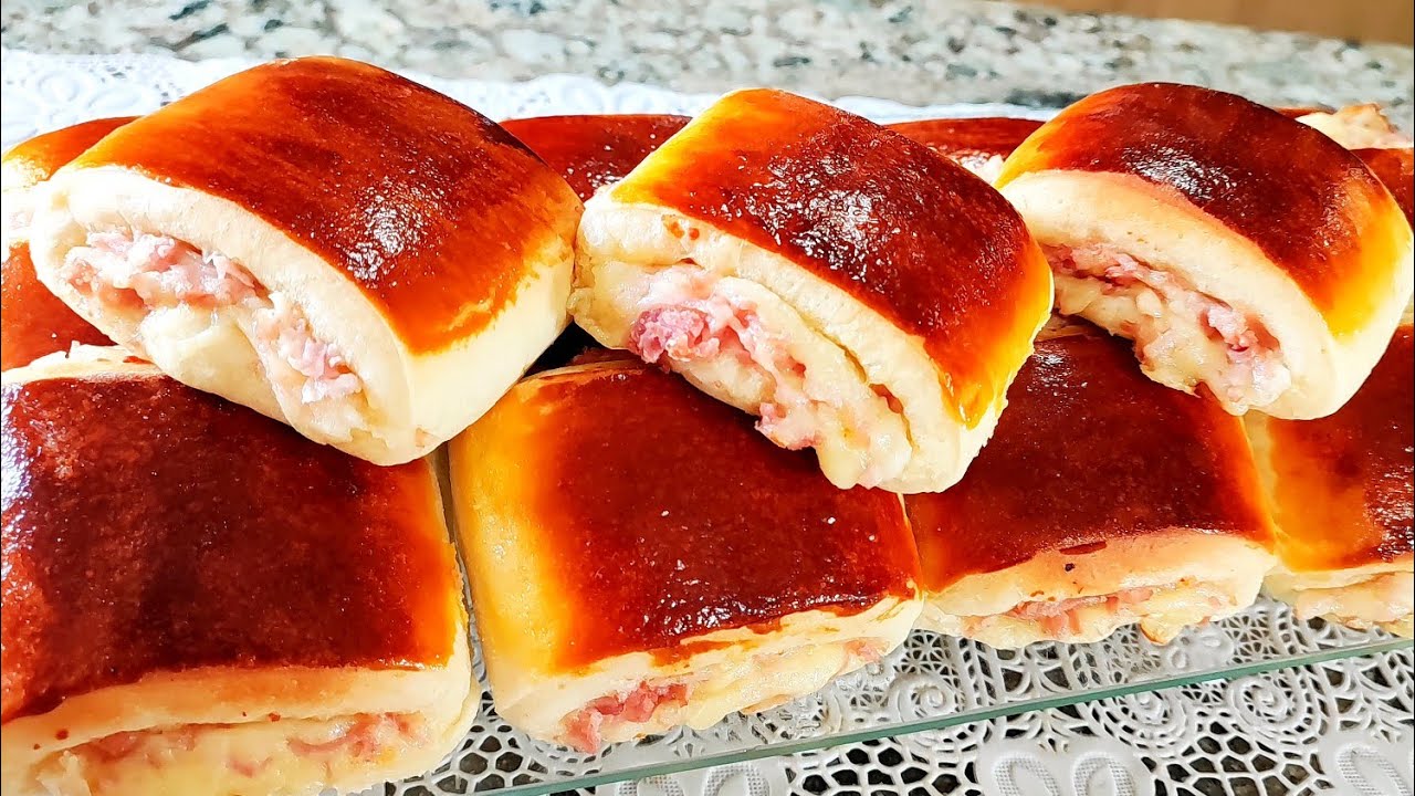 ENROLADINHO DE PRESUNTO E QUEIJO-O melhor salgado ASSADO