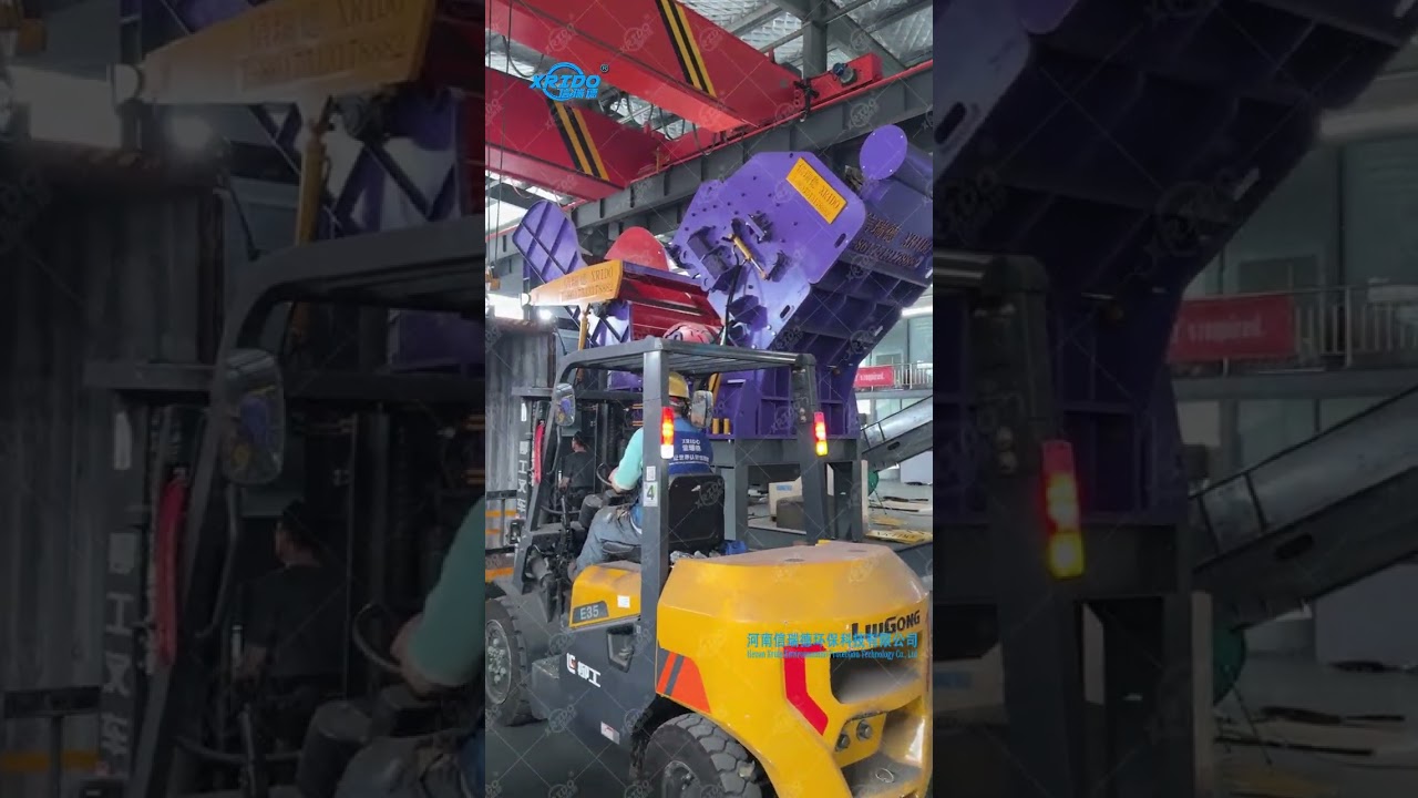 Xrido metal crusher hammer mill shredder scrap metal recycling machine deliver to India!