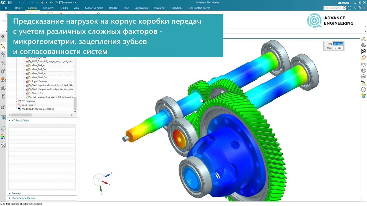 Simcenter 3D | Расчёт электротрансмиссии