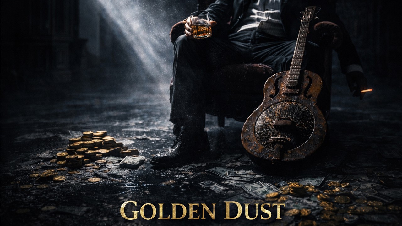 GOLDEN DUST – Heavy Noir Blues | Money Can't Buy Happiness & Soulful Slide Guitar 🎸💰🥃