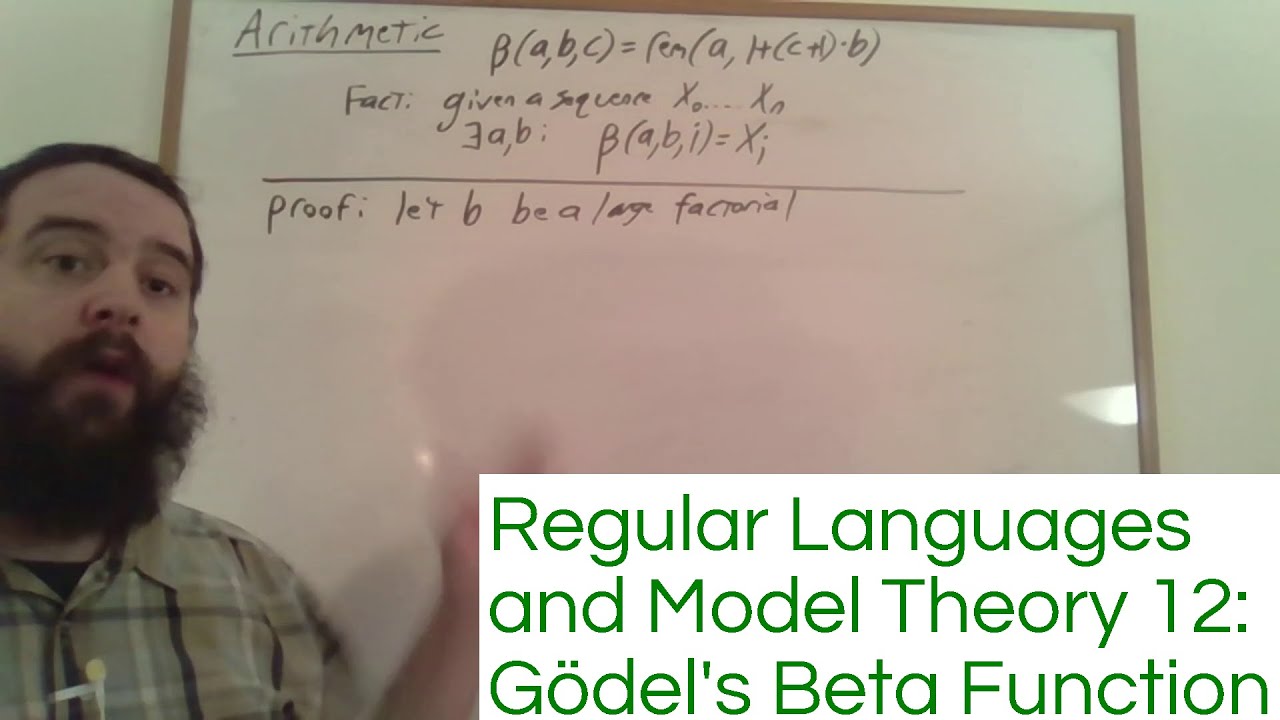 Regular Languages and Model Theory 12: Gödel's Beta Function