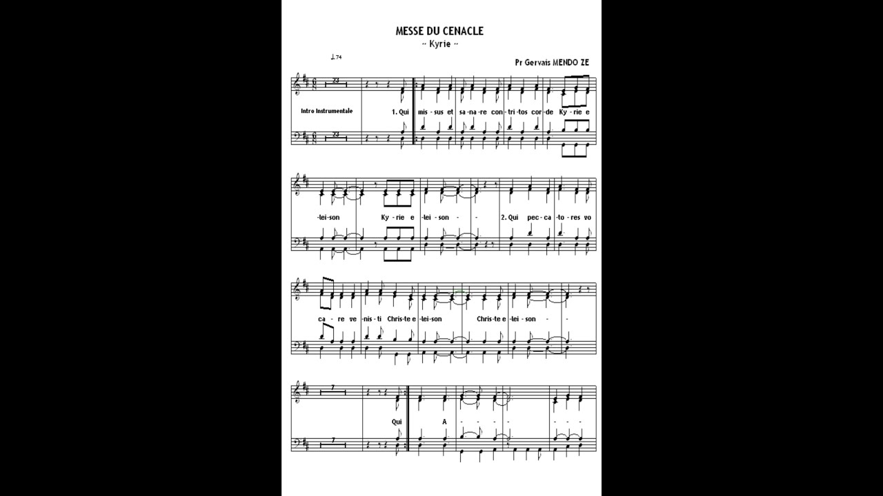 Qui missus/Kyrie (Pr. Gervais Mendo Ze & La Voix du Cénacle)