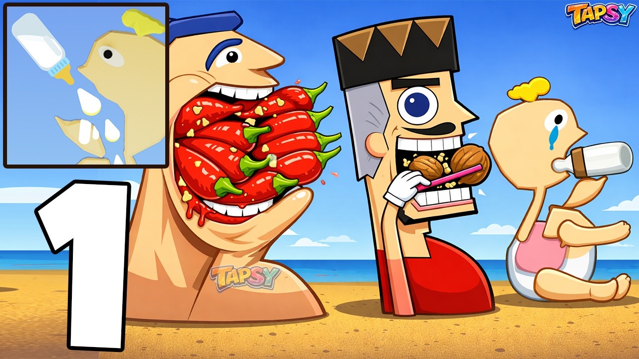 🍔Eating Simulator Gameplay Walkthrough Part 1 - First Eating Challenge (Android,iOS)