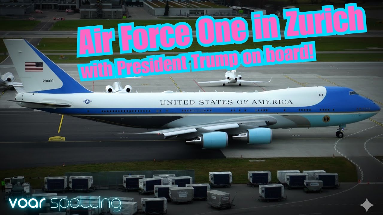 U.S. Air Force Boeing VC-25 departure at Zurich Airport - Air Force One