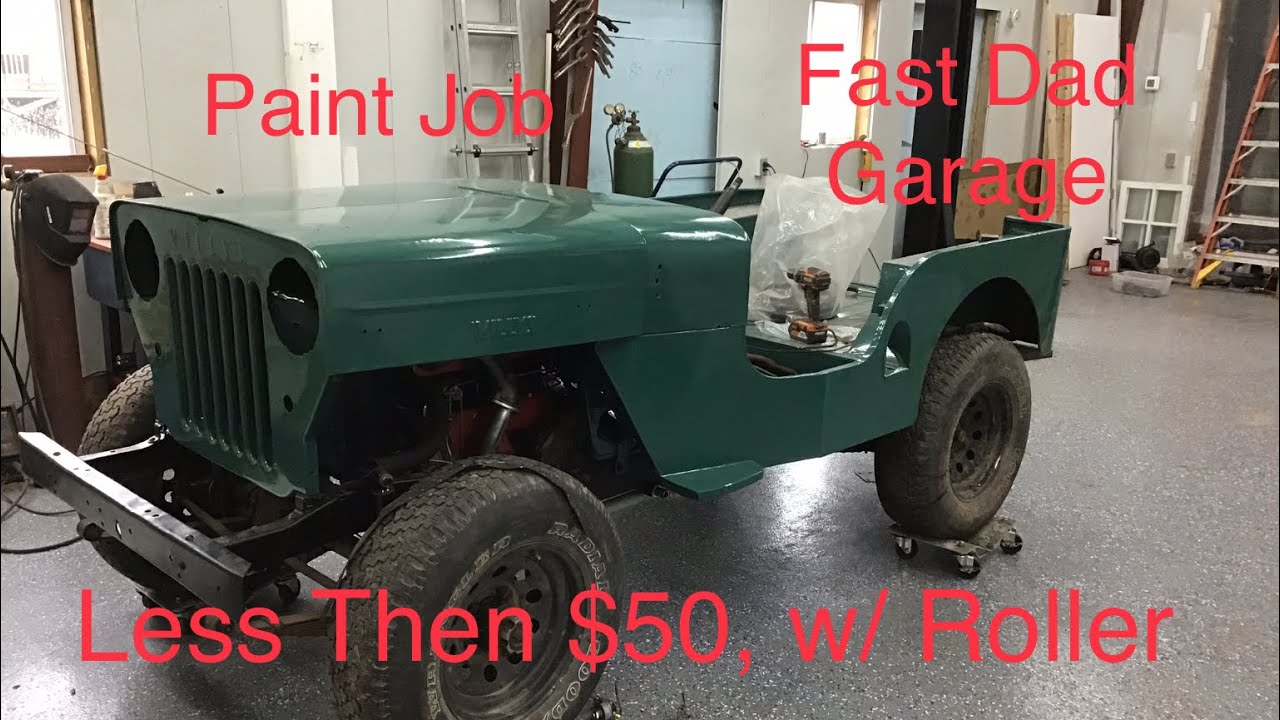 Willys Jeep cj3b легкая реставрация #12 ПОКРАСКА!