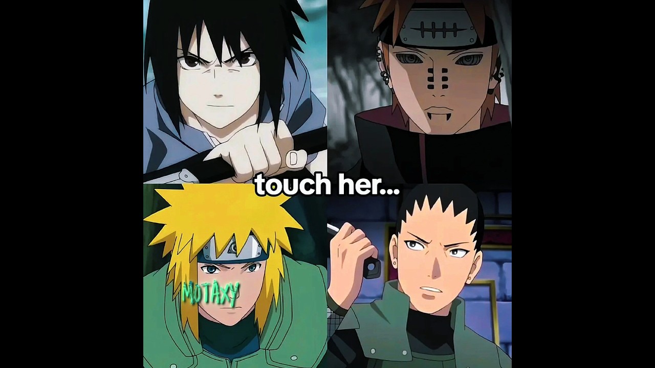 Touch her and you're👿... #narutoshippuden #minato #pain #sasuke #shikamaru #sakura #konan #kushina