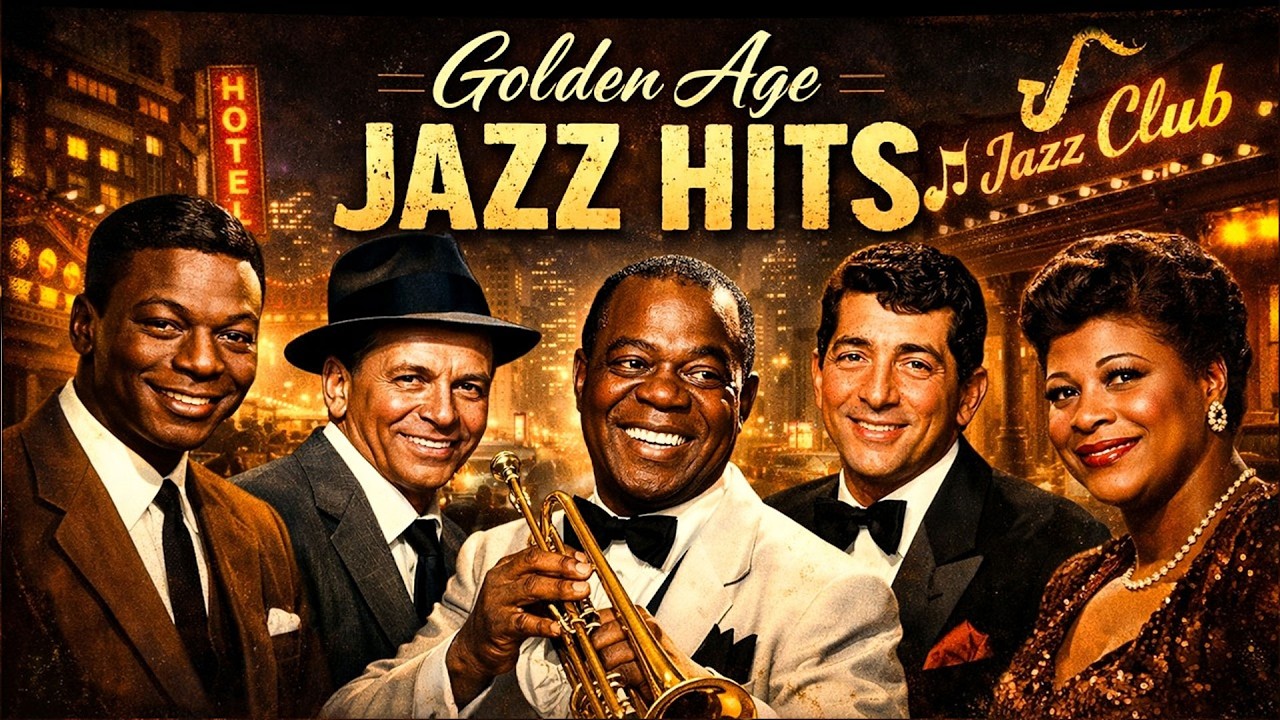 Golden Age Jazz Hits 🎶 Nat King Cole, Frank Sinatra, Louis Armstrong, Dean Martin & Ella Fitzgerald