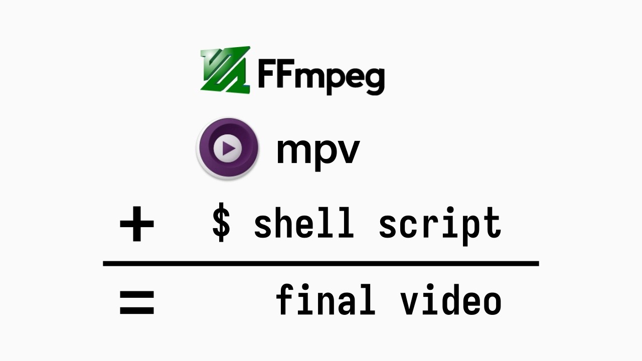 how I record and edit videos with ffmpeg, mpv and shell script