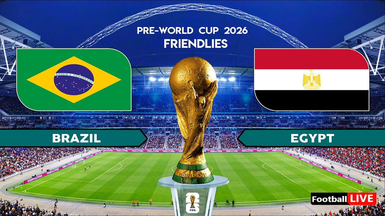 BRAZIL vs EGYPT - Pre-World Cup 2026 Friendlies | Full Match All Goals | Simulation PES