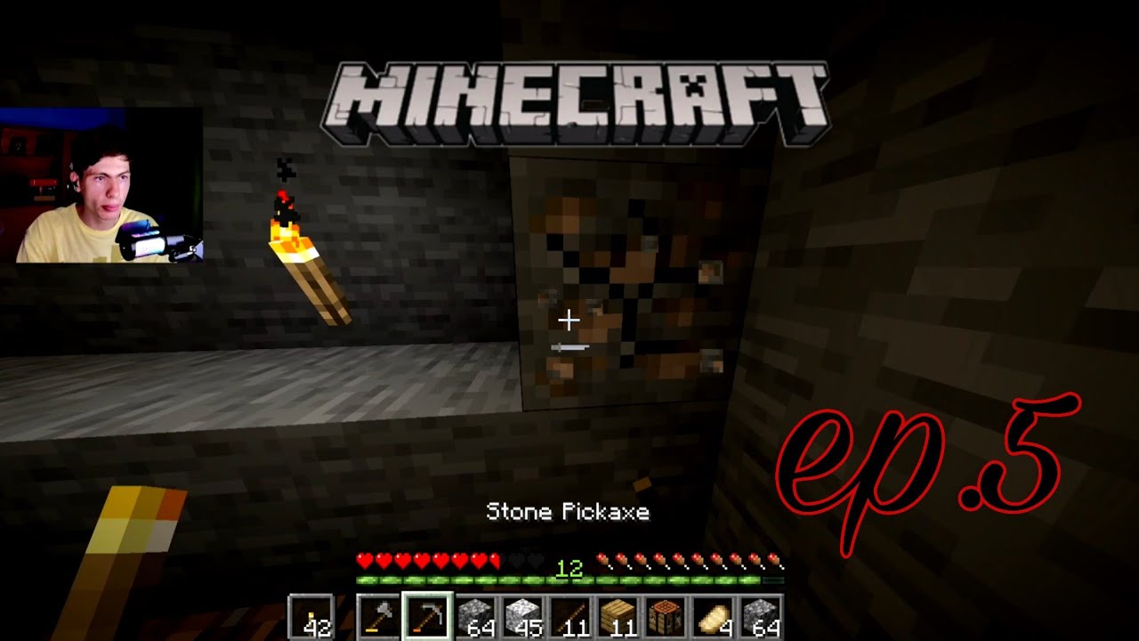 Minecraft ep.5 am găsit iron + peșteră