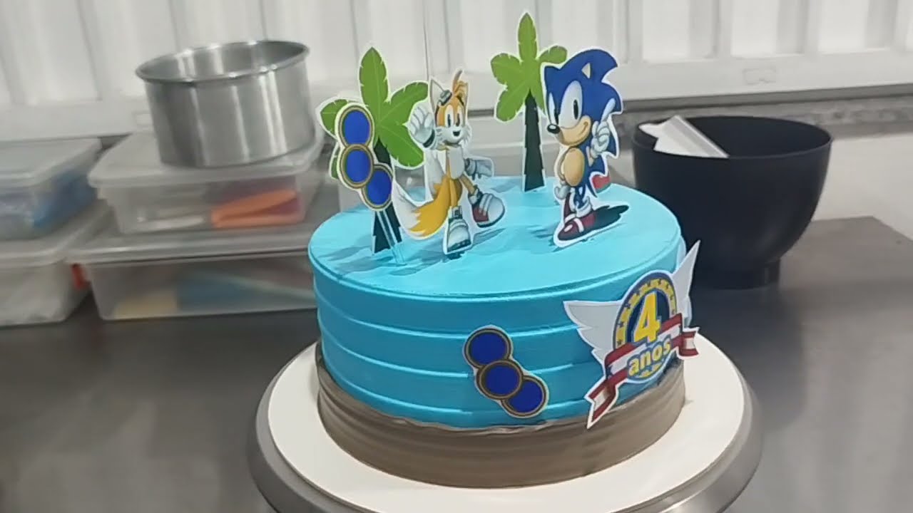 Bolo do tema Sonik