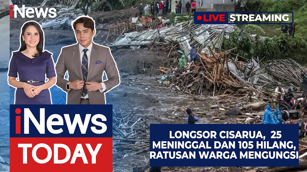🔴LIVE | Longsor Cisarua,  25 Meninggal dan 105 Hilang, Ratusan Warga Mengungsi | iNews Today 26/01