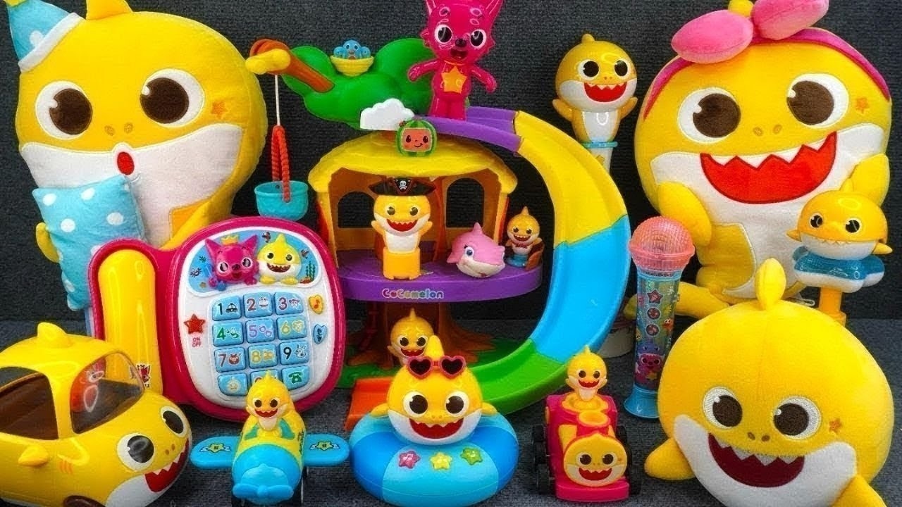 22 Minutes Satisfying Unboxing Baby Shark Slide & Playground Playset Collection ASMR