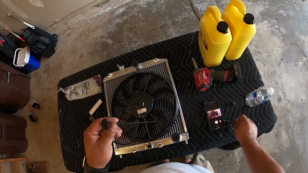 Skunk 2 radiator and Spal electric fan install
