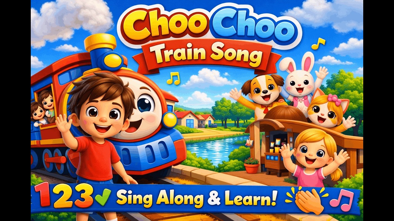 Choo Choo Train Song 🚂 | Fun Nursery Rhyme for Kids | Learning & Sing Along