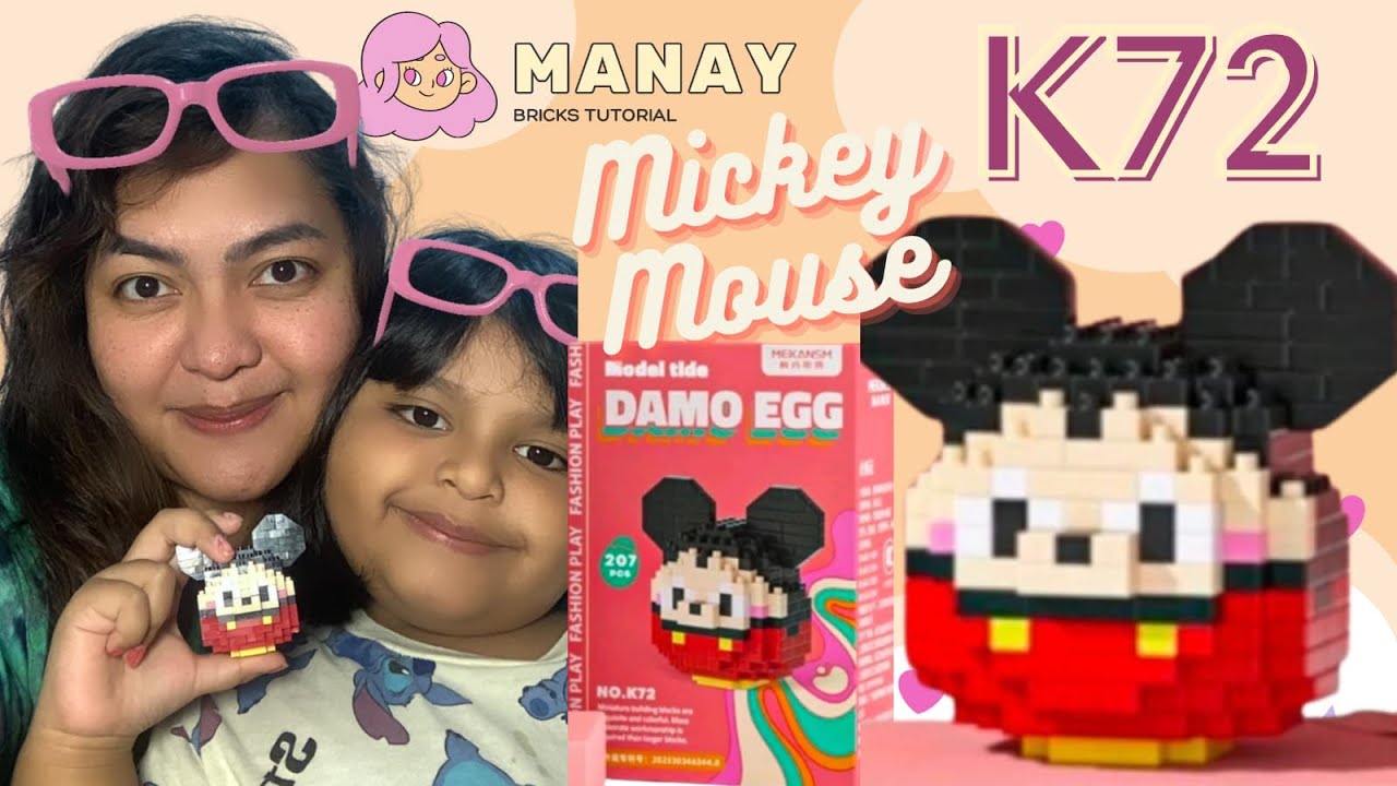 HOW TO MAKE MINI LEGO MICKEY MOUSE DAMO EGG K72 (bahasa)