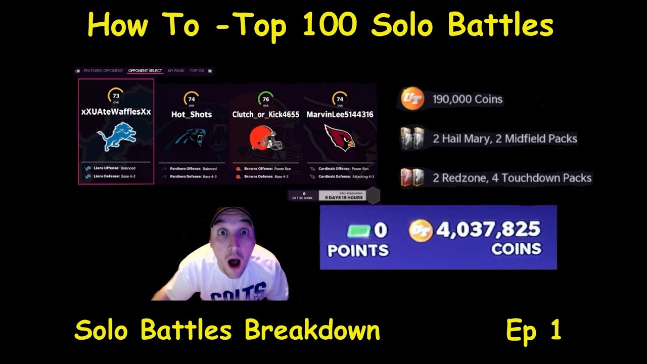Solo Battles Breakdown - Ep 1 - How to finish in the Top 100 and make EASY coins! #Madden22