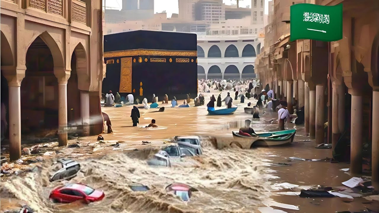 السعودية الان فيضانات  مفاجئة و مكة في خطر سيول كبيرة   تكنس المنازل   الان وجدة تغررق