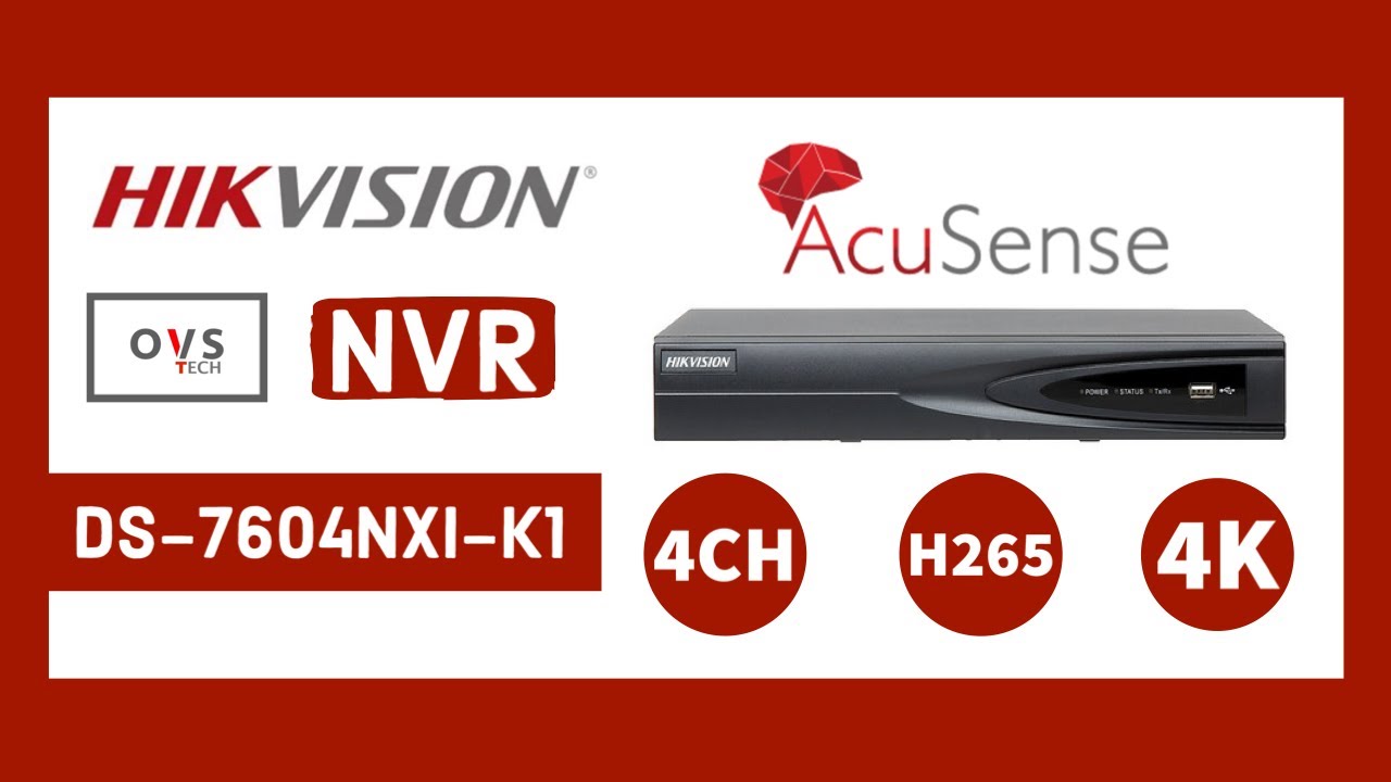 Hikvision NVR DS-7600 Series AcuSense 4 Channel For CCTV Home Security