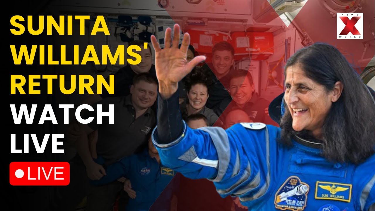 Sunita Williams & Crew-9 Return to Earth LIVE | Nasa Live Update | NASA SpaceX | News X World Live