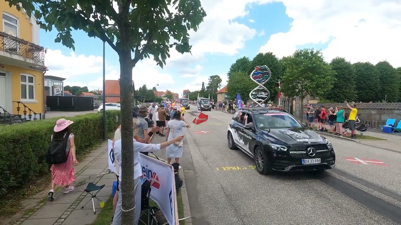 Tour de France in UNESCO city Christiansfeld, Denmark