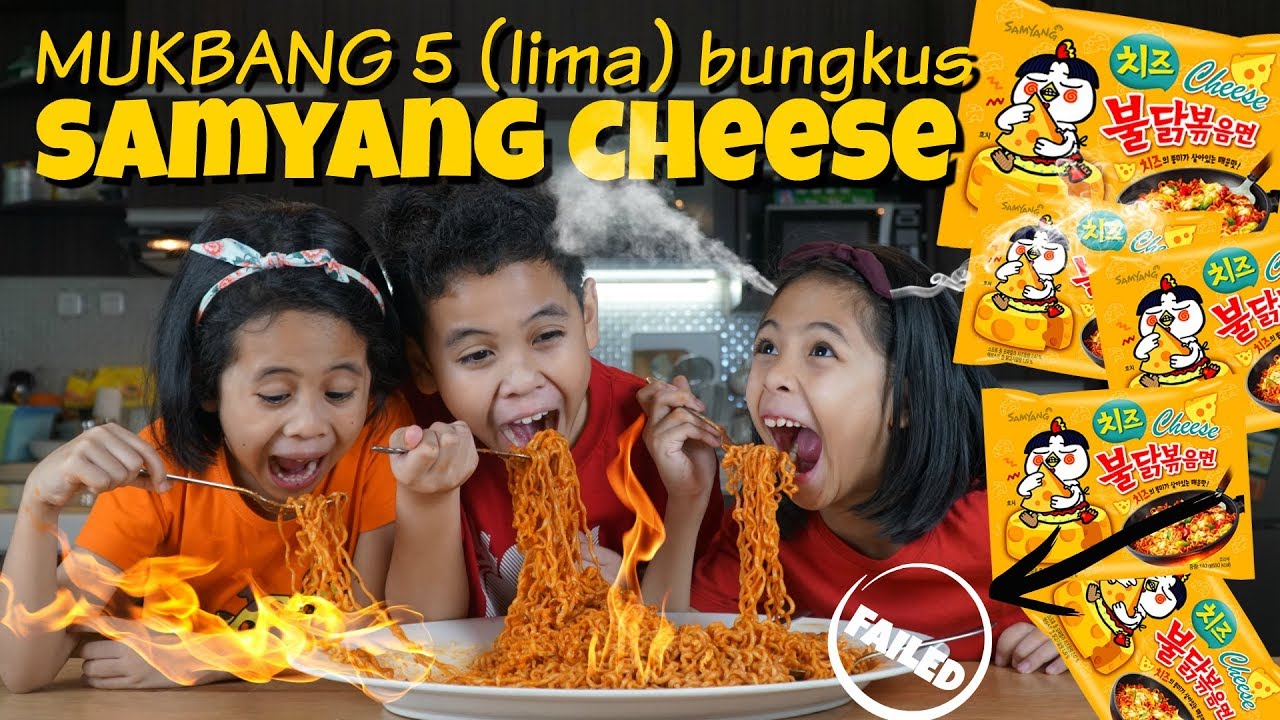 MUKBANG 5 BUNGKUS SAMYANG CHEESE!! | TheRempongsHD Samyang