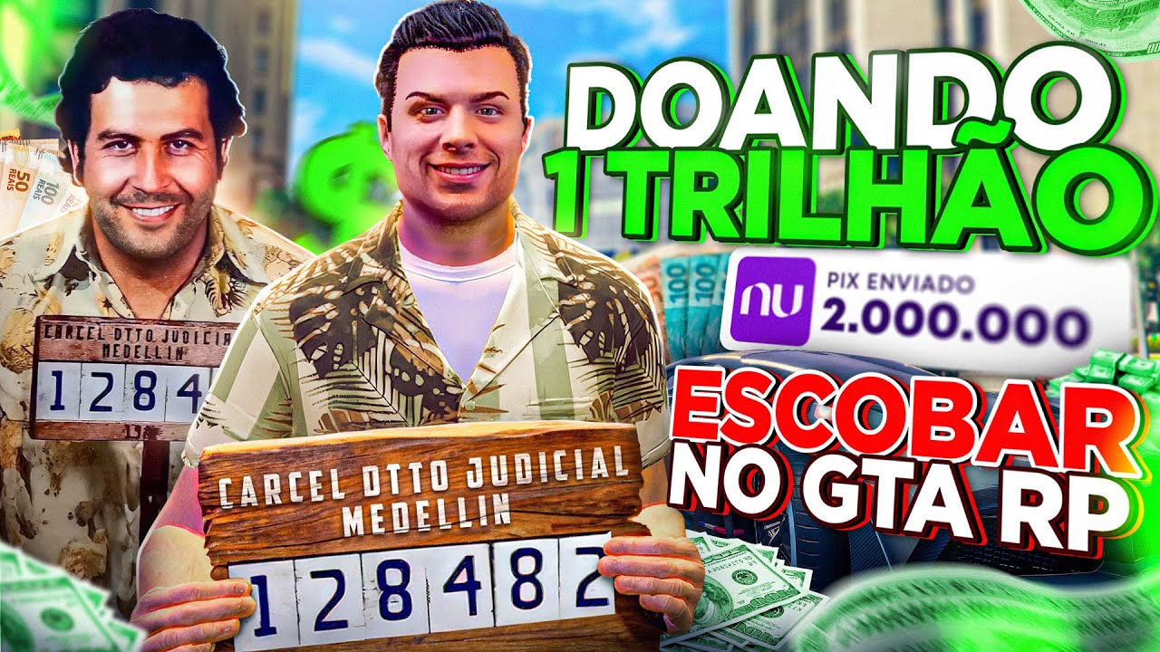 VIREI O PABLO ESCOBAR NO GTA RP E DOEI 1 TRILHÃO COM MOD MENU! - ECLYPSE MENU