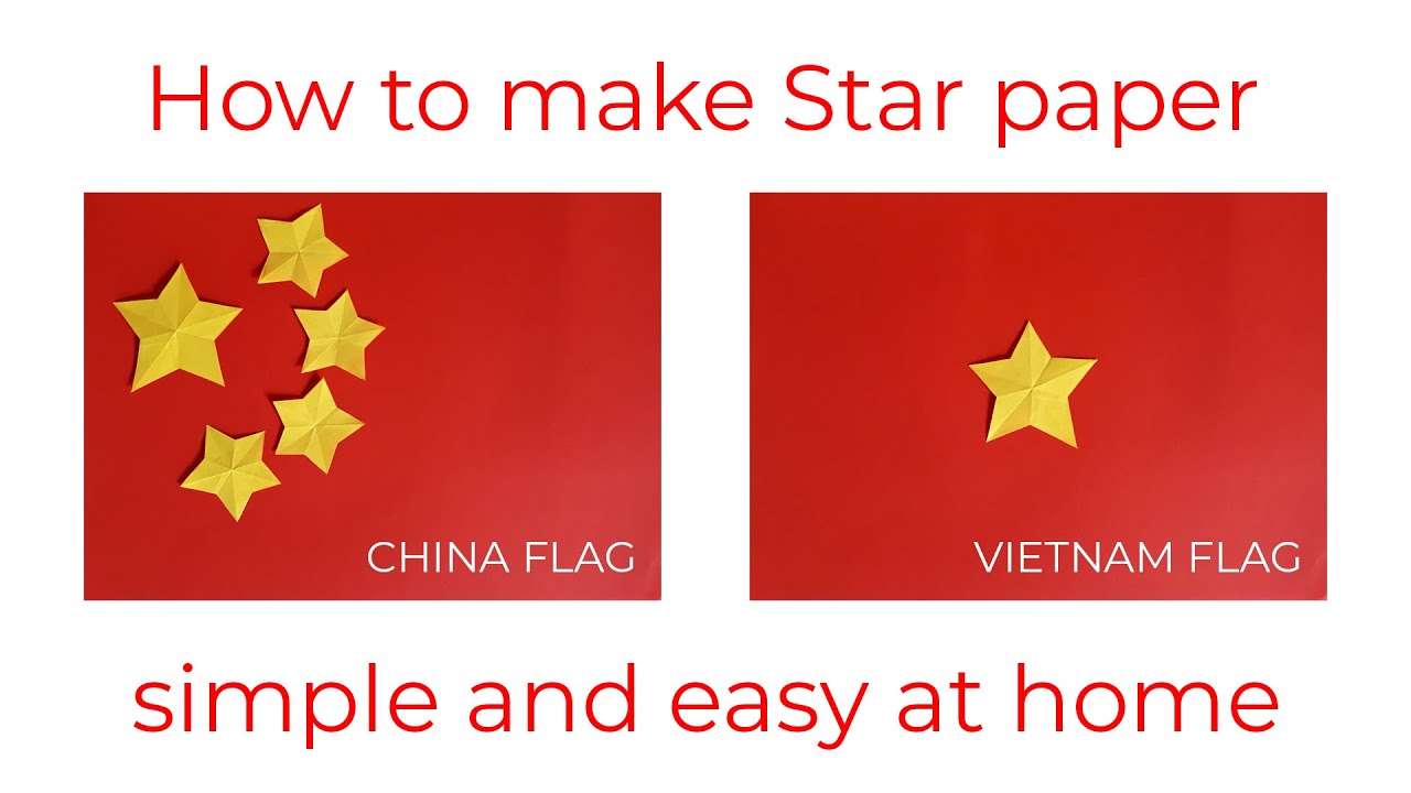 China and Vietnam flag paper craft | easy craft | diy craft - [Make Creative KH]
