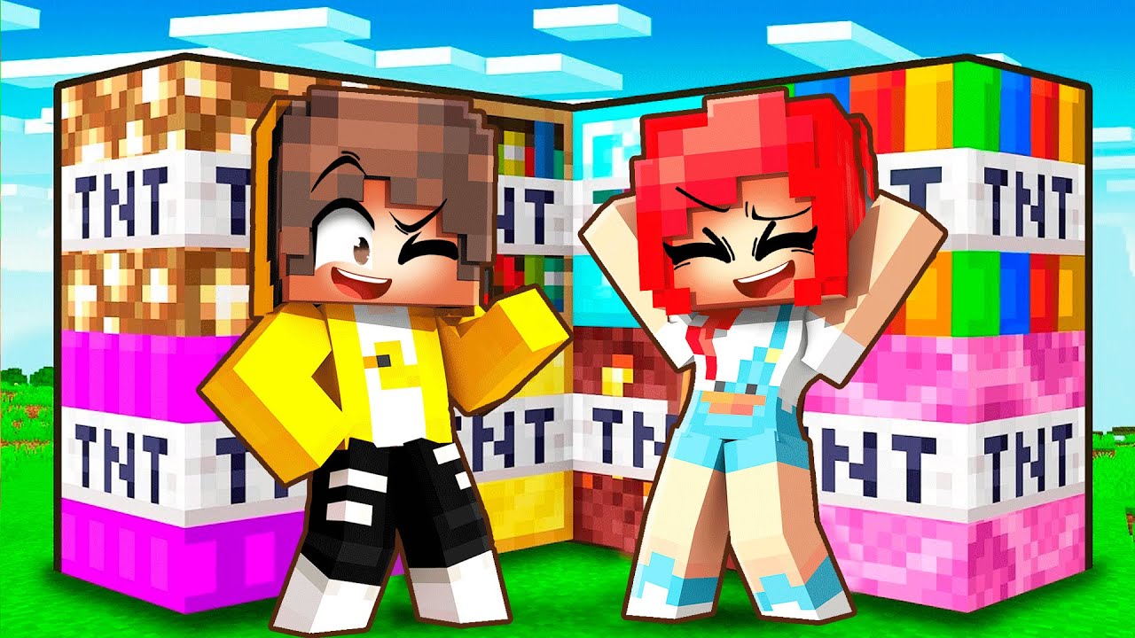 ¡CONSTRUYE para SOBREVIVIR a las TNT más PODEROSAS en Minecraft!